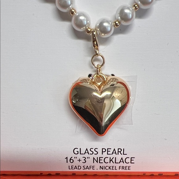House of Harlow 1960 | Pearl Necklace w/ Heart Pendant ✨ - Picture 3 of 9